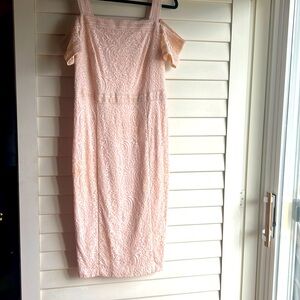 Off the shoulders, beautiful baby pink dress